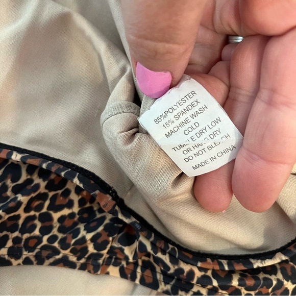 Kortni Jeane Leopard Print High-Waisted Up High Bikini Bottoms - Picture 3 of 6